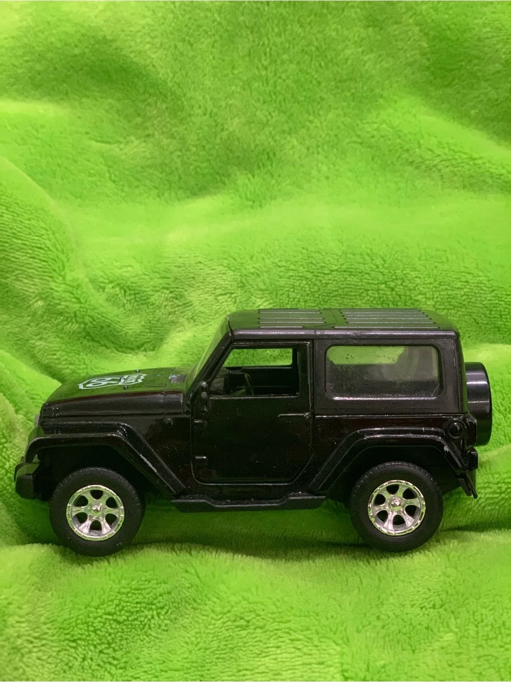 Black Kids' Die-Cast Off-Road Toy Car with Route 66 Graphic